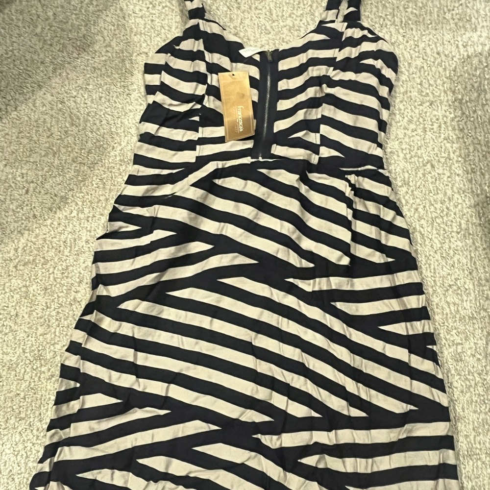 Black and White Striped Dress Francesca’s NWT